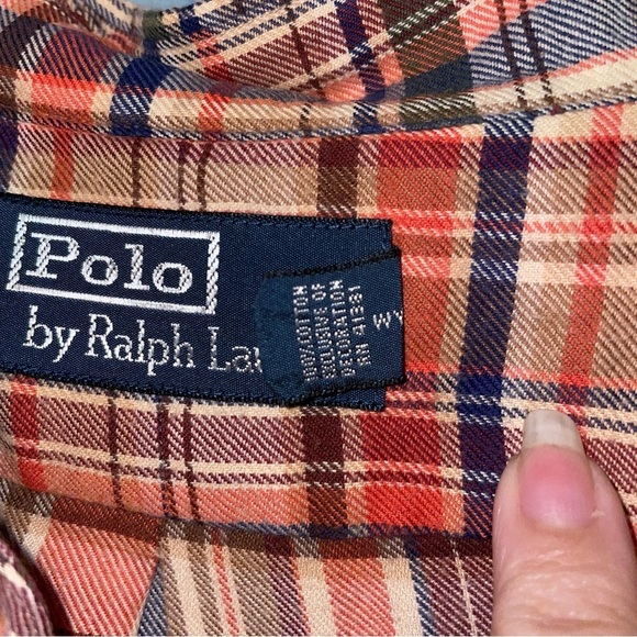 Polo by Ralph Lauren Plaid Button Up Collared Shirt with Elbow Patches Size XXL - Picture 3 of 8